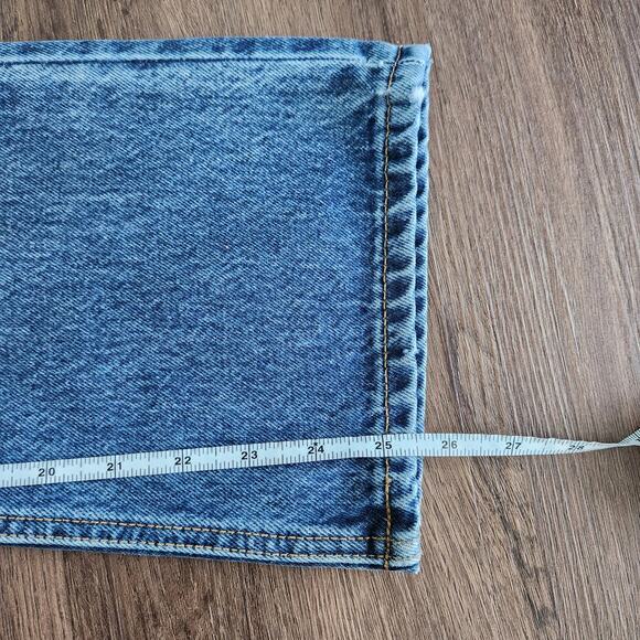 Ganni Betzy Mid Blue Stone High Rise Slim‎ Flare Crop Jean 25/32 NWT $195 - Picture 8 of 9